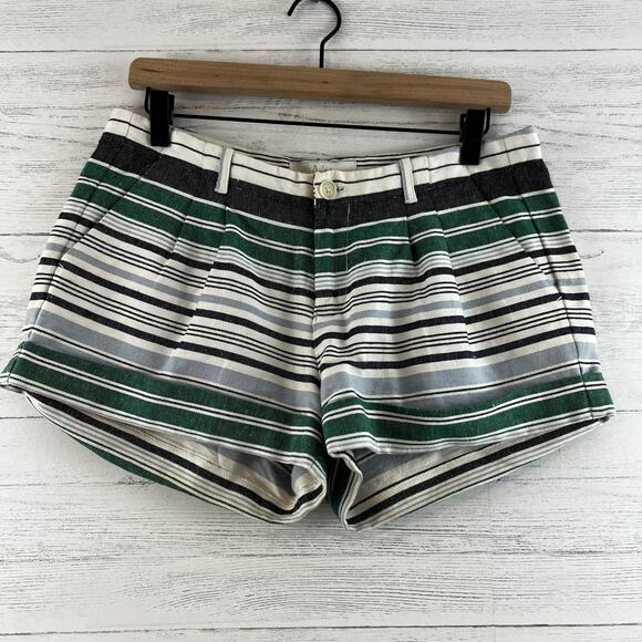 Joie Striped Linen Blend Shorts Size 4 - Picture 1 of 7